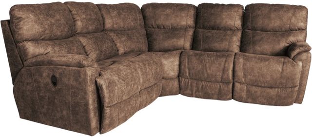 La-Z-Boy® Trouper Whiskey Reclining Sectional with Custom Layout Options-0