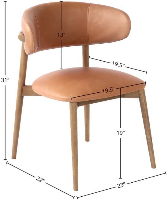 LH Home Milo Hazelnut Dining Chair-1