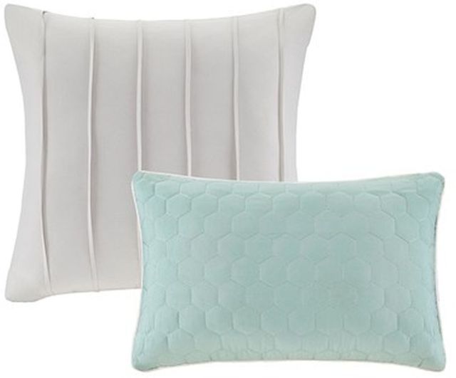 Olliix by 510 Design Tinsley Seafoam/Grey California King 8 Piece Comforter Set-2