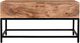 Worldwide Homefurnishings Inc. Ojas Natural Burnt Lift-Top Coffee Table with Black Base -2