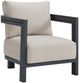 Elements International Playa Dark Gray/Olefin Beige Fabric/Metal Outdoor Chair-0