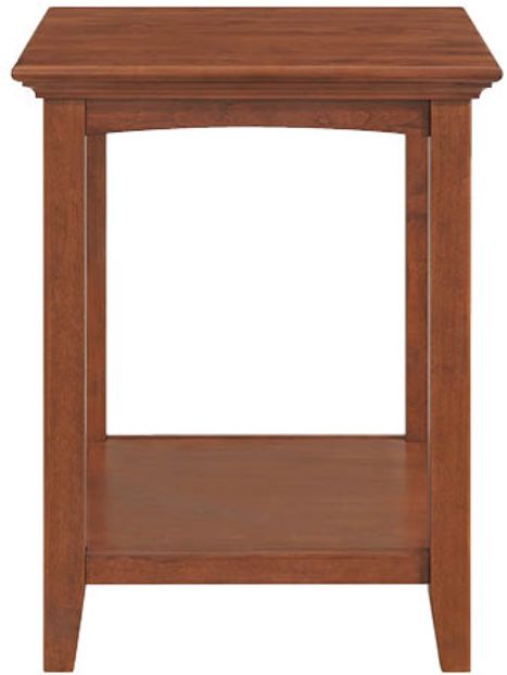 Whittier Wood® Furniture McKenzie Glazed Antique Cherry Rectangular Side Table-3