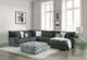 Furniture of America® Loughton 3-Piece Gunmetal U-Shape Sectional-2