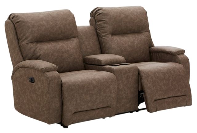 Best® Home Furnishings Customizable Maverly Leather Power Tilt Headrest Rocker Console Loveseat-2