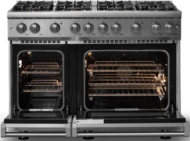 Viking® 5 Series 48" Stainless Steel Pro Style Gas (LP) Range with Polished Chrome Trim-1