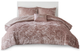 Olliix by Intelligent Design Felicia Blush Blush Twin/Twin XL Velvet Comforter Set-0