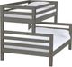 Crate Designs™ Furniture Graphite Twin XL/Queen Ladder End Bunk Bed-0