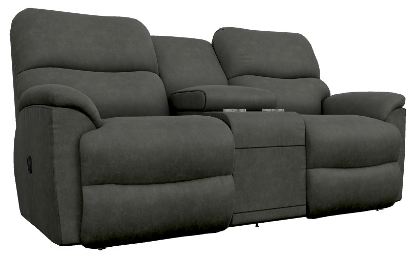 Trouper Power Reclining Loveseat w/ Headrest & Console | La