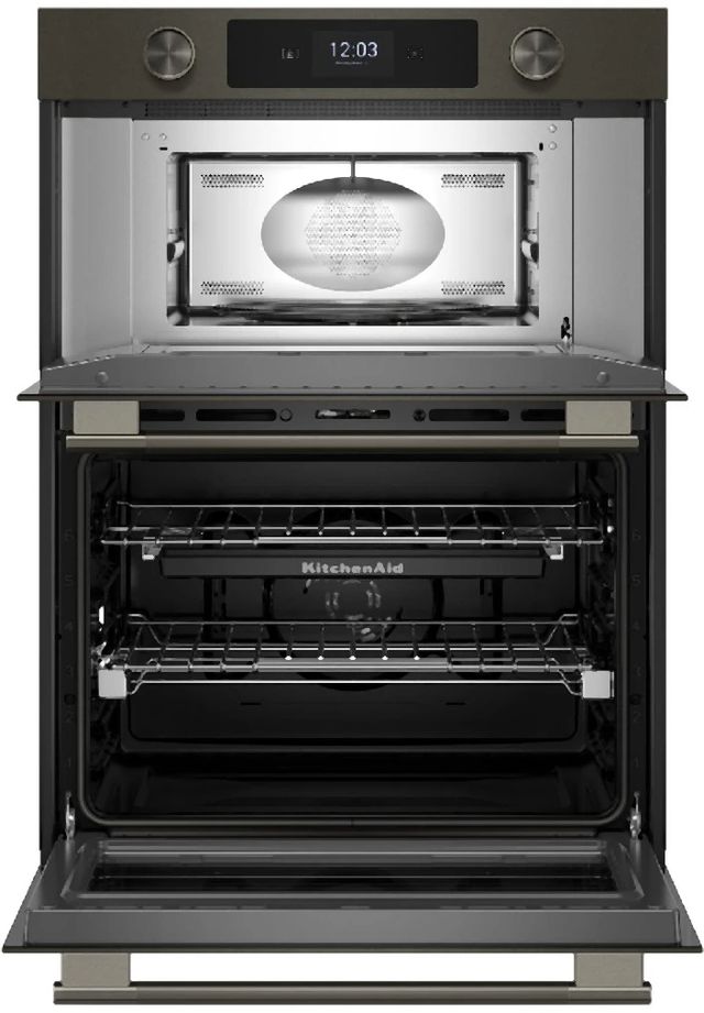 KitchenAid® 30" Black Ore Smart Oven/Micro Combo Electric Wall Oven  with Assisted Cook Cycles-1