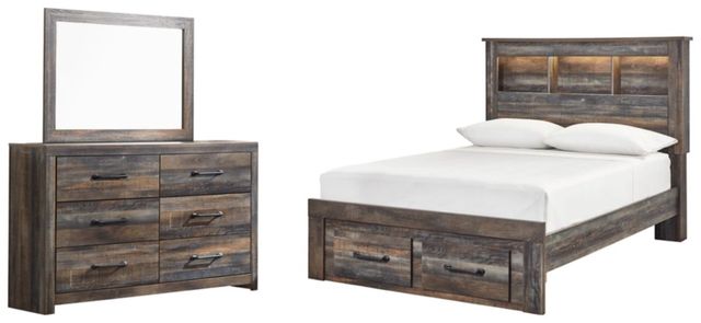 Signature Design by Ashley® Drystan 3-Piece Multi Full Panel Bookcase Bed Set-0