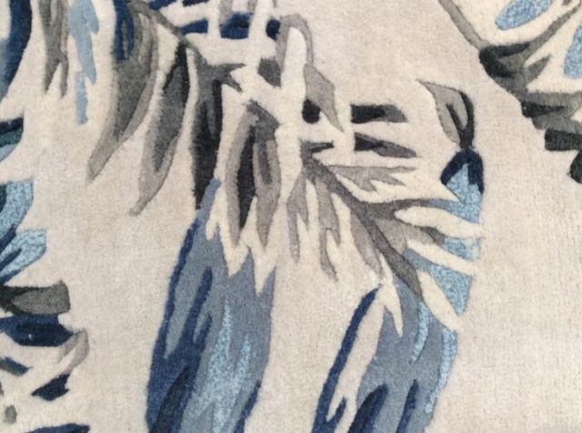 KAS Rugs Havana Grey/Blue Tropics 5'x8' Area Rug-2
