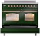 Ilve® Nostalgie II Series 40" Emerald Green Pro Style Induction Range-4