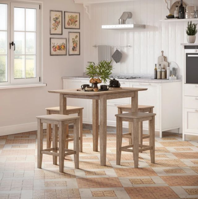 Jofran Inc. Eastern Tides Brushed Bisque Drop Leaf Counter Table-1
