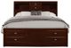 Global Furniture USA Linda Merlot King Panel Storage Bed-1