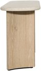 Dovetail Furniture Oja Cream Console Table with Natural Wash Base-3