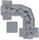 Catnapper® Majesty 4-Piece Shark Curved Power Reclining Sectional-4