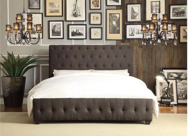 Homelegance® Baldwyn Charcoal Youth Full Upholstered Sleigh Bed-1