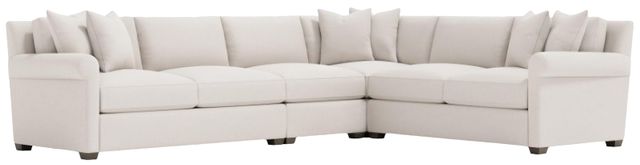 Bernhardt Barnes Bernhardt Living 4-Piece White L-Shape Sectional-0