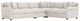 Bernhardt Barnes Bernhardt Living 4-Piece White L-Shape Sectional-0