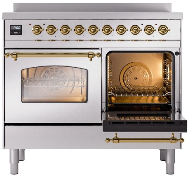 Ilve® Nostalgie II Series 40" Stainless Steel Pro Style Induction Range-3