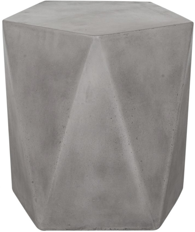 Moe's Home Collection Gem Grey Concrete Outdoor Stool-0