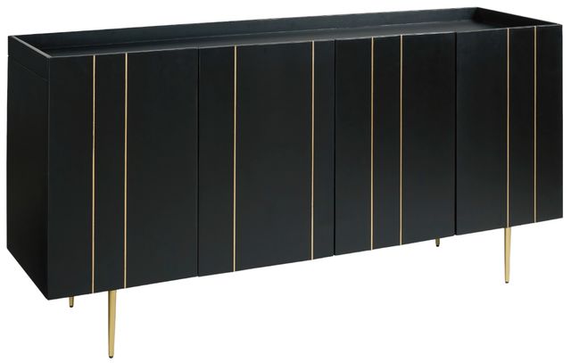 Signature Design by Ashley® Brentburn Black/Gold Accent Cabinet-0