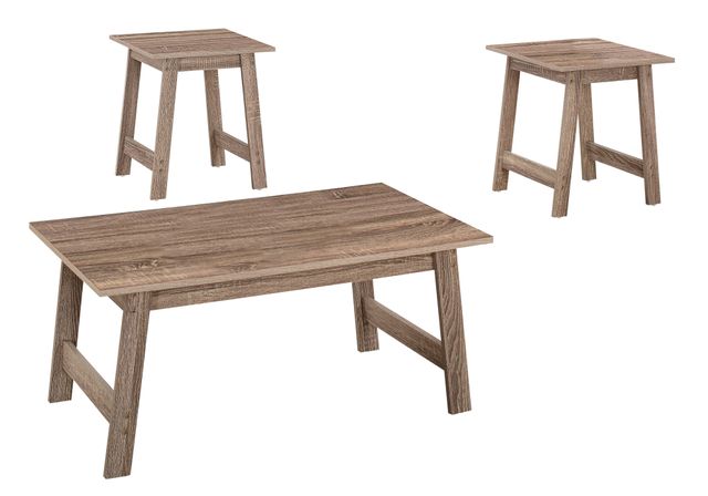 Monarch Specialties Inc. 3 Piece Dark Taupe Table Set