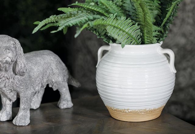 Deco Marche White 10" Planter-3