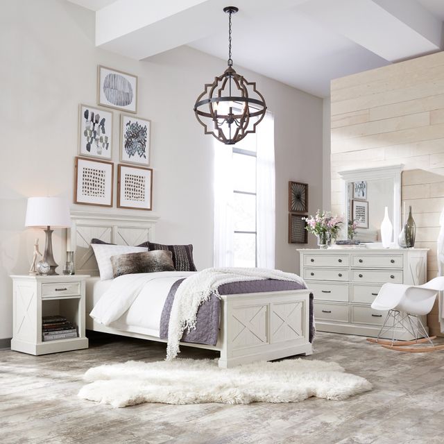 homestyles® Seaside Lodge Off-White Twin Bed-1