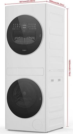 Whirlpool® White Electric Laundry Center, 3.2 Cu. Ft. Washer, 4.3 Cu. Ft. Ventless Dryer-3
