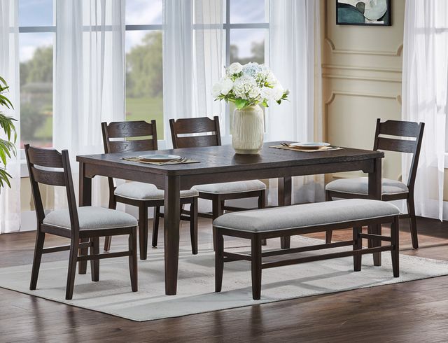 Crown Mark Higgins Dark Oak/Gray Dining Side Chair-1