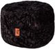CordaRoy's® Black Faux Fur Pouf Footstool-0