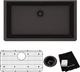 Elkay Quartz Classic® 4-Piece Black 33" x 18-7/16" x 9-7/16" Single Bowl Undermount Sink Set-1