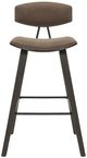 Armen Living Fox 2-Piece Espresso/Vintage Dark Brown Barstool Set-2