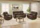 Monarch Specialties Inc. Brown Faux Leather Power Swivel Glider Reclining Chair with USB Ports-2