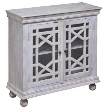 Jaipur Furniture Simone White Wash 2-Door Cabinet-0