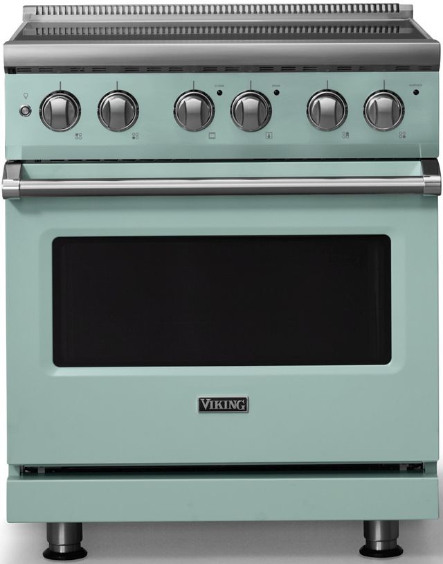 Viking® 5 Series 30" Splash Pro Style Electric Range with Polished Chrome Trim-0