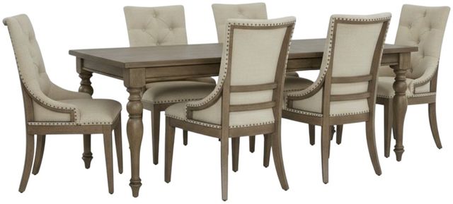 Liberty Furniture Americana Farmhouse 7-Piece Beige/Dusty Taupe Dining Table Set-0