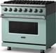 Viking® 5 Series 36" Splash Pro Style Dual Fuel (LP) Range with Polished Chrome Trim-3