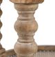 A & B Home Hilton Head  Three Tiered Toffee Wooden Side Table with Rattan Shelves-3