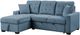 Homelegance® Waitsfield 2-Piece Blue Left-Arm Facing Pull-out Sleeper Sectional and Chaise with Hidden Storage-0