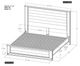 International Furniture Direct Dark Teak Black Queen Panel Bed-2