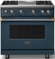 Viking® 5 Series 36" Squall Pro Style Gas (LP) Range with Brushed Brass Trim-0