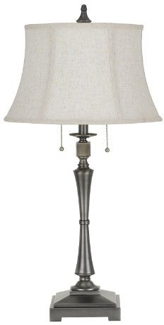 Cal® Lighting & Accessories Madison Antiqued Silver Table Lamp-0