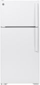 GE® 28" 15.6 Cu. Ft. ENERGY STAR® White Left Swing Top Freezer Refrigerator-0
