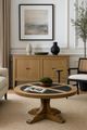 Bernards Tarrington Almond Round Cocktail Table-5