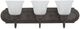 YHD Alabaster/Dark Brown 3-Light Incandescent Bathroom Vanity Lighting-3