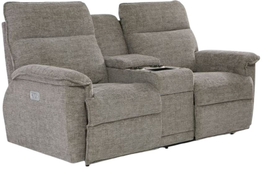 La Z Boy Jay Linen Power Reclining Loveseat with Console Headrest and Lumbar Johnson s Furniture Appliances