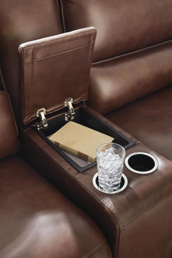 Signature Design by Ashley® DeepWakes 5-Piece Canyon U-Shape Power Reclining Sectional and Double Chaise-2