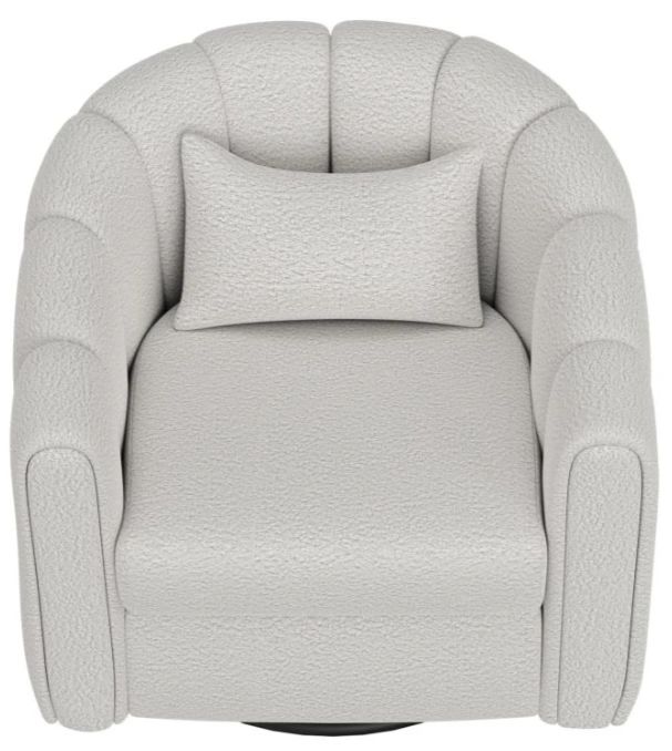 International Furniture Direct Veira Pearl Swivel Glider Accent Chair-3